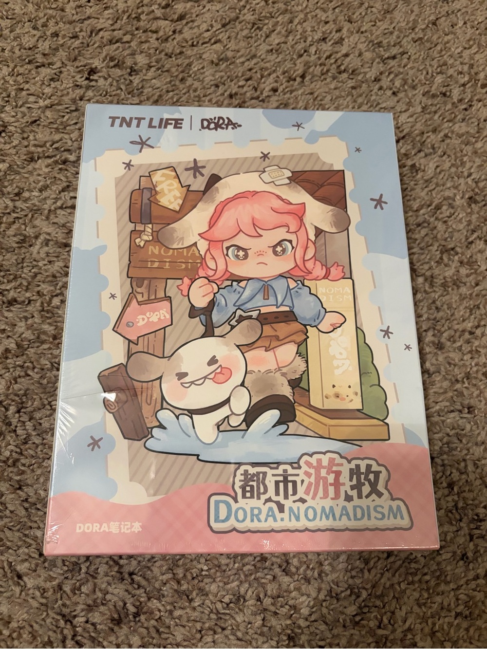 Dora Nomadism Cute Character Notebook - Pink & Blue